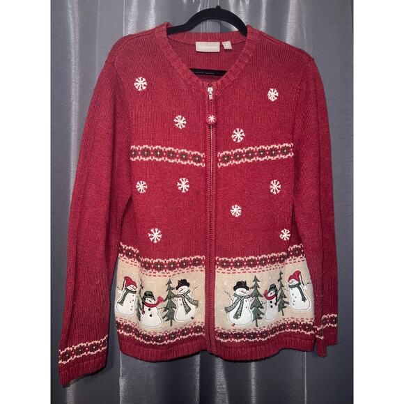 Ugly Christmas Sweater Xmas Size Medium Cardigan - Picture 1 of 3